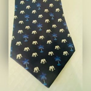 Jim Thompson Silk Navy Republican Political Short Tie 56.5”